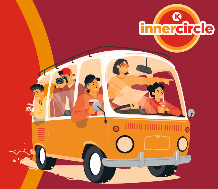 van with inner circle logo