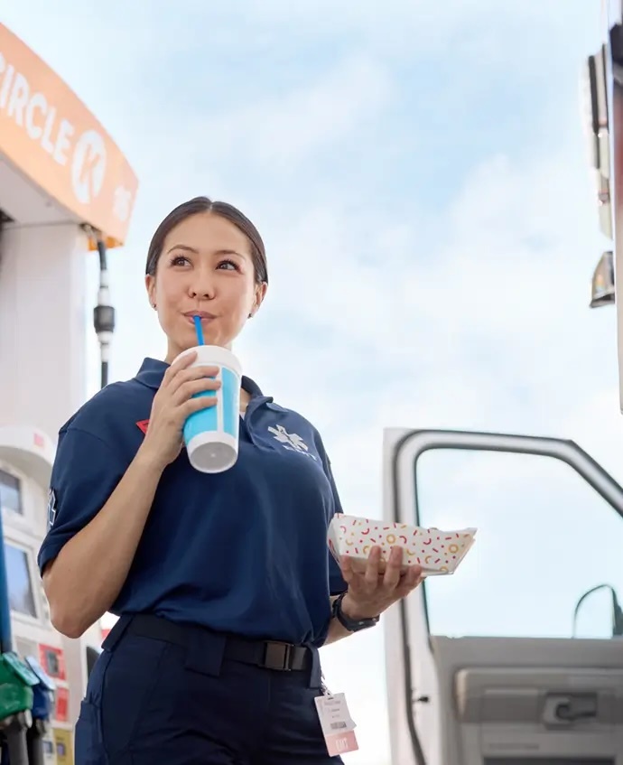 Woman drinking coffee