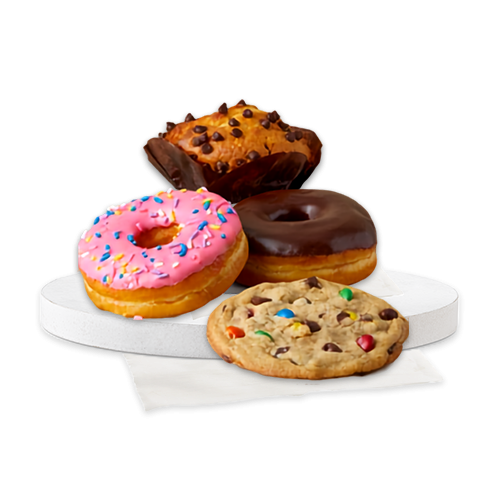 Donut, pastry, brownie, muffin, or any cookie