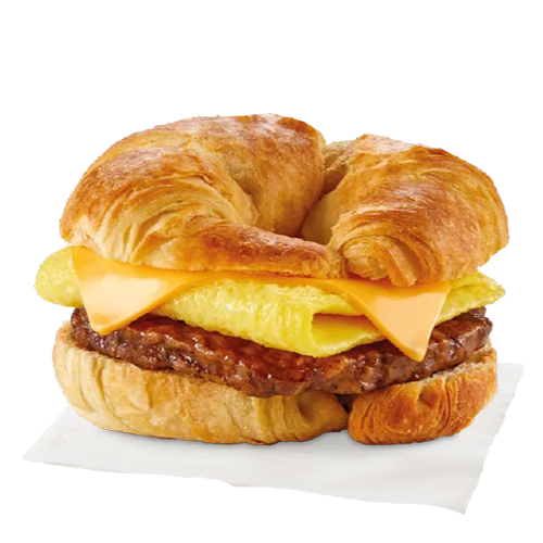 Sausage egg and cheese croissant