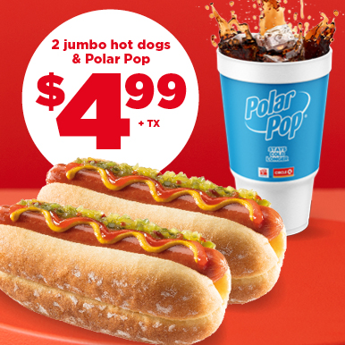 Trio hot-dogs et Polar Pop pour 4,99$