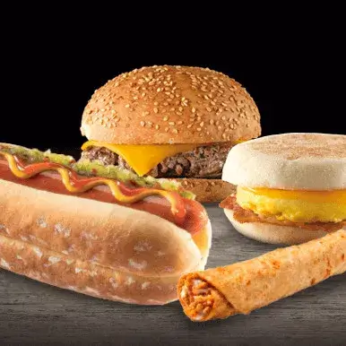 Roller grill, hamburger, hot dog