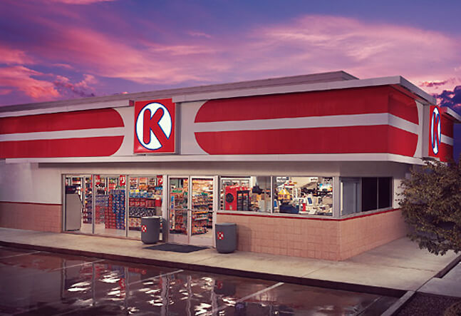 Storefront of Circle K.