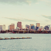 City Skyline with lake view.